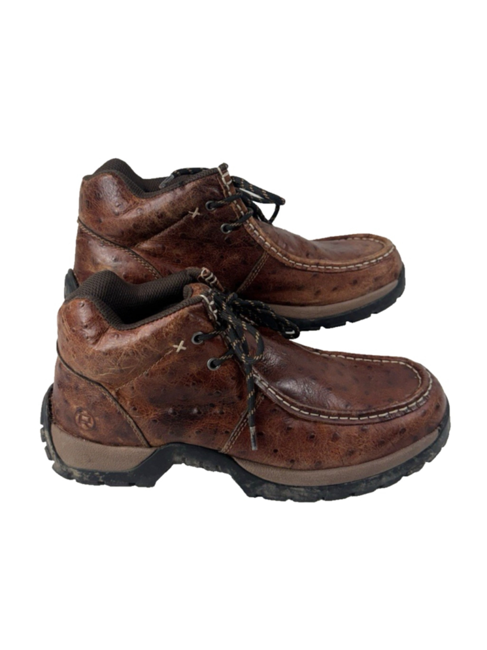 ROPER MEN'S size 9.5 OSTRICH PRINT CHUKKA CASUAL BOOTS